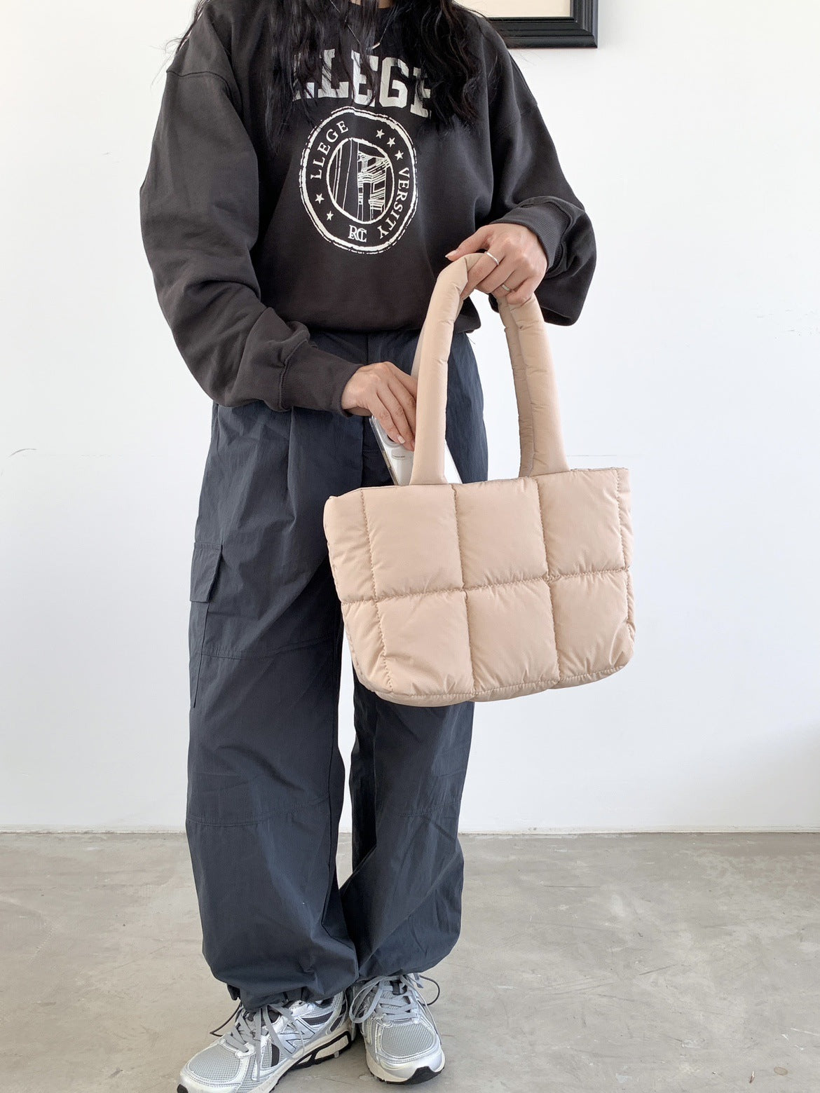 Borsa shopper trapuntata