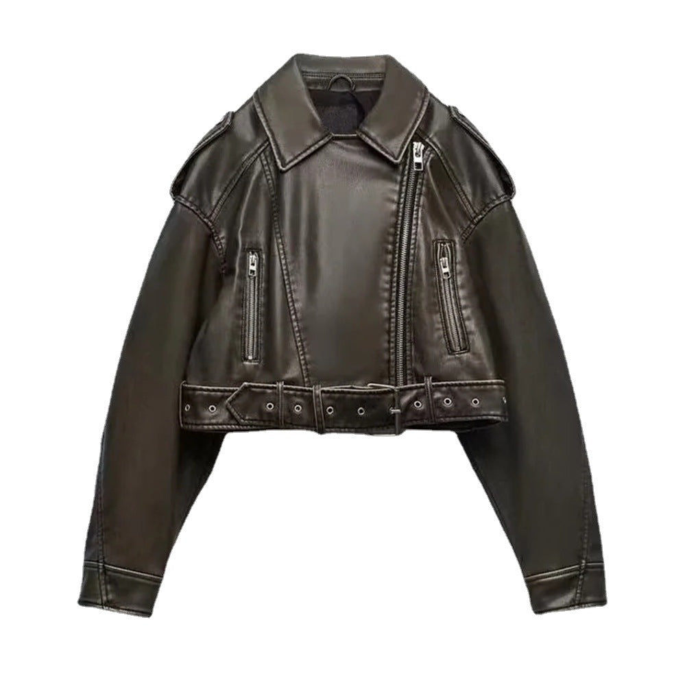 Giacca in pelle tipo chiodo